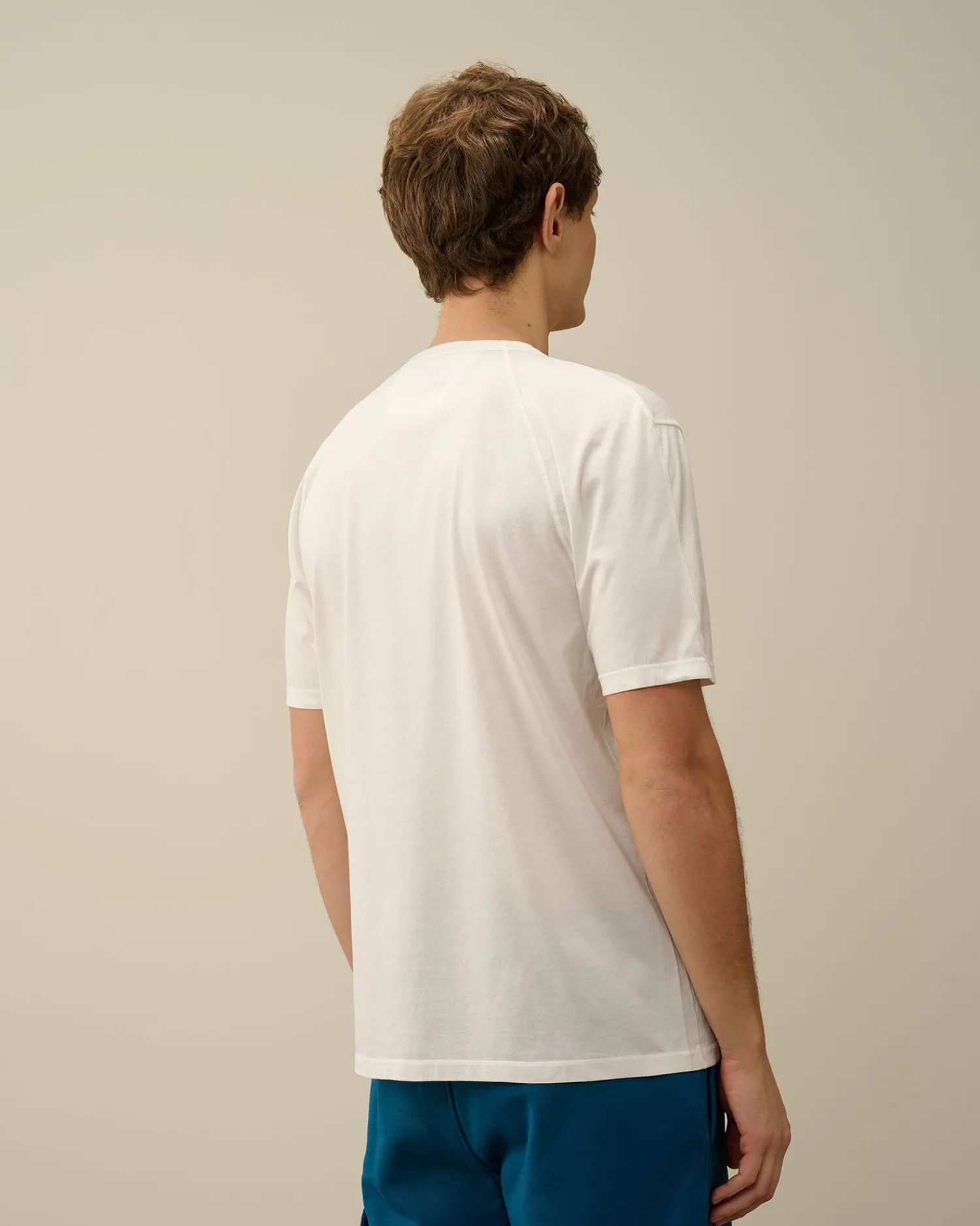 New C.P. Company 70/2 Mercerized Jersey T-Shirt Total Eclipse-Blue