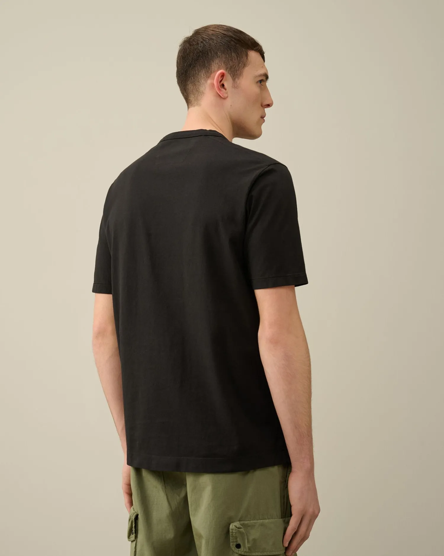 Online C.P. Company 30/2 Mercerized Jersey Twisted Graphic T-Shirt Pistacie Shell-Beige