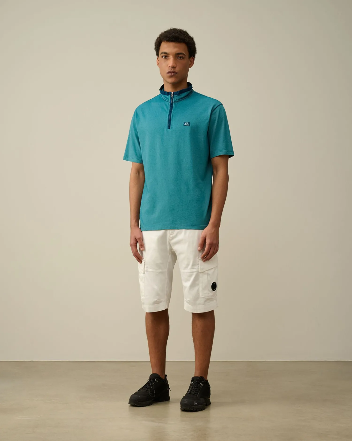 Outlet C.P. Company 30/2 Mercerized Jersey Twisted Pocket T-Shirt Blaek Bla