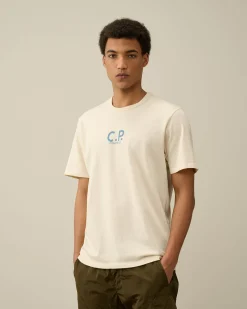 Store C.P. Company 30/2 Mercerized Jersey Twisted Pocket T-Shirt Total Eclipse-Blue