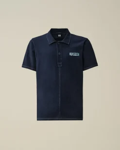 Fashion C.P. Company 30/2 Mercerized Jersey Twisted British Sailor T-Shirt Total Eclipse-Blue