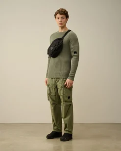 Clearance C.P. Company 30/2 Mercerized Jersey Twisted British Sailor T-Shirt Pistacie Shell-Beige