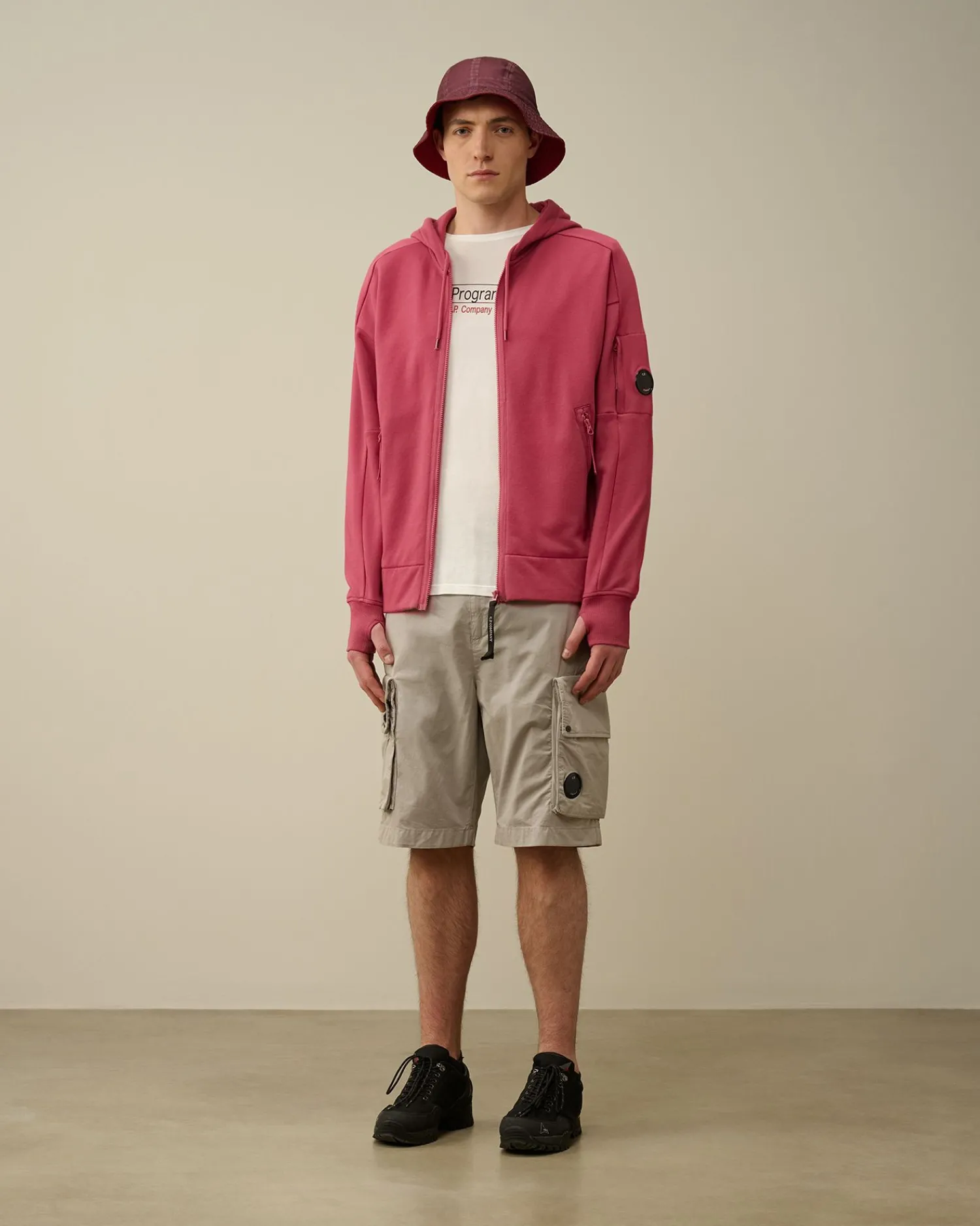 Best C.P. Company 30/1 Svampe Fleece Kortaermet Sweatshirt Agave Gron