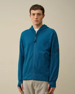 Discount C.P. Company 30/1 Svampe Fleece Kortaermet Sweatshirt Gaze Hvid