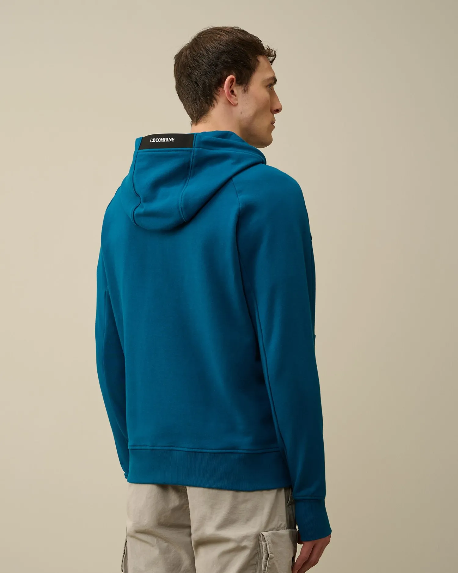 Discount C.P. Company 30/1 Svampe Fleece Kortaermet Sweatshirt Gaze Hvid