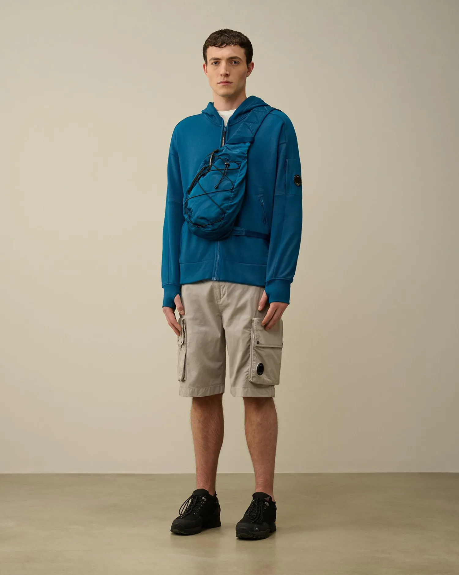 Discount C.P. Company 30/1 Svampe Fleece Kortaermet Sweatshirt Gaze Hvid