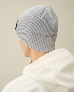 Discount C.P. Company Beanie Af Bomuldsbriller Hvid Paere