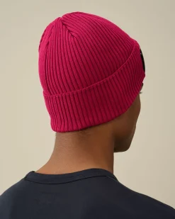 New C.P. Company Beanie Af Bomuldsbriller Total Eclipse-Blue