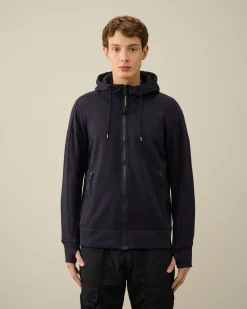 Fashion C.P. Company Blandet Skjorte Med Lynlas I Bomuldsfleece Ivy Gron