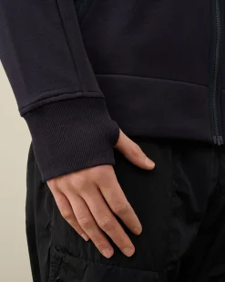 Fashion C.P. Company Blandet Skjorte Med Lynlas I Bomuldsfleece Ivy Gron