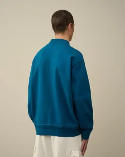 Cheap C.P. Company Blandet Sweatshirt I Bomuldsfleece Stovregn Gra
