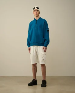 Cheap C.P. Company Blandet Sweatshirt I Bomuldsfleece Stovregn Gra