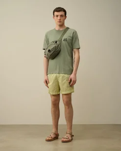 Sale C.P. Company Blu Utility Shorts Stenblege-Bla