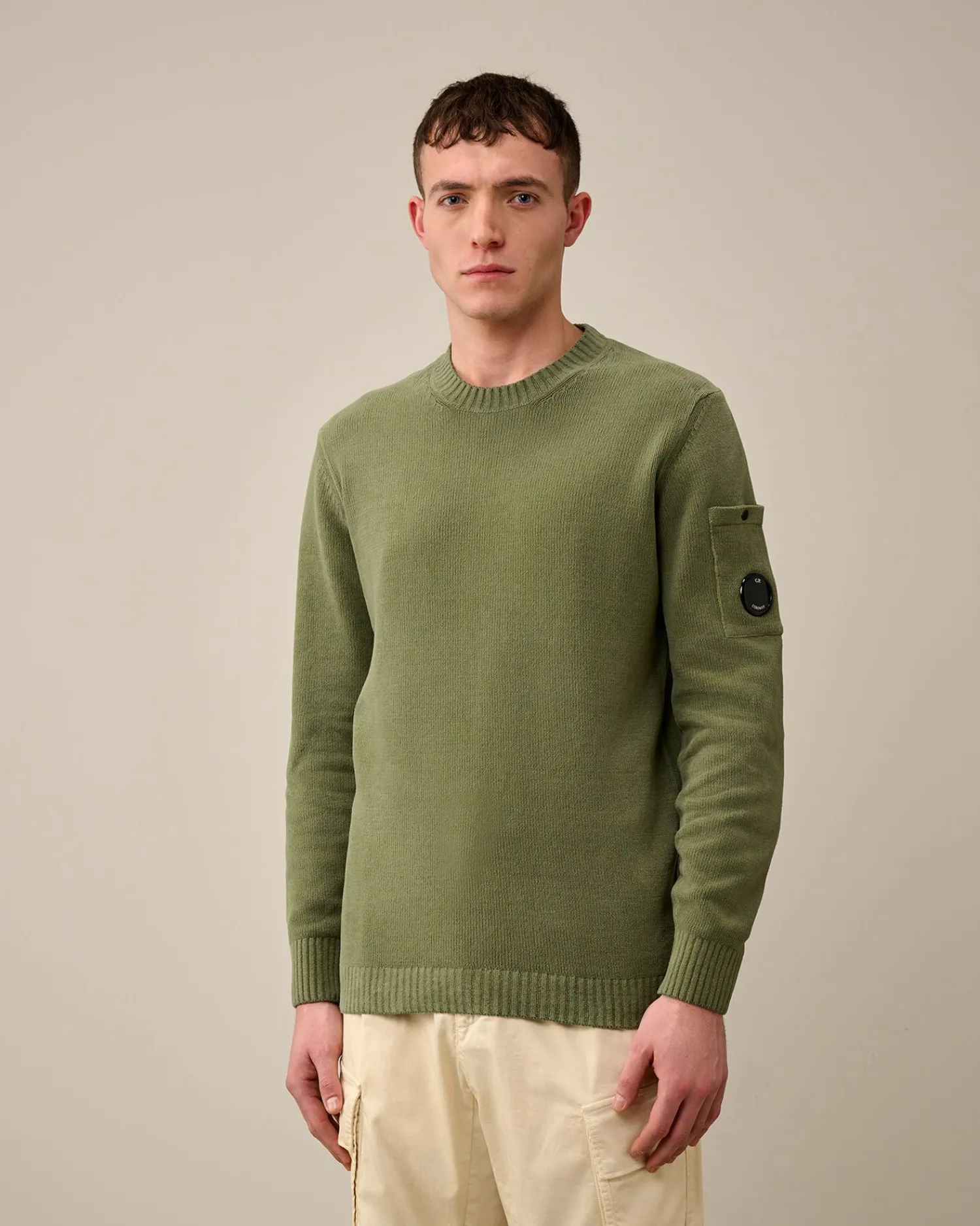 Store C.P. Company Bomuld Crepe Jumper Stjernelys Bla