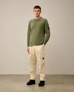 Store C.P. Company Bomuld Crepe Jumper Stjernelys Bla