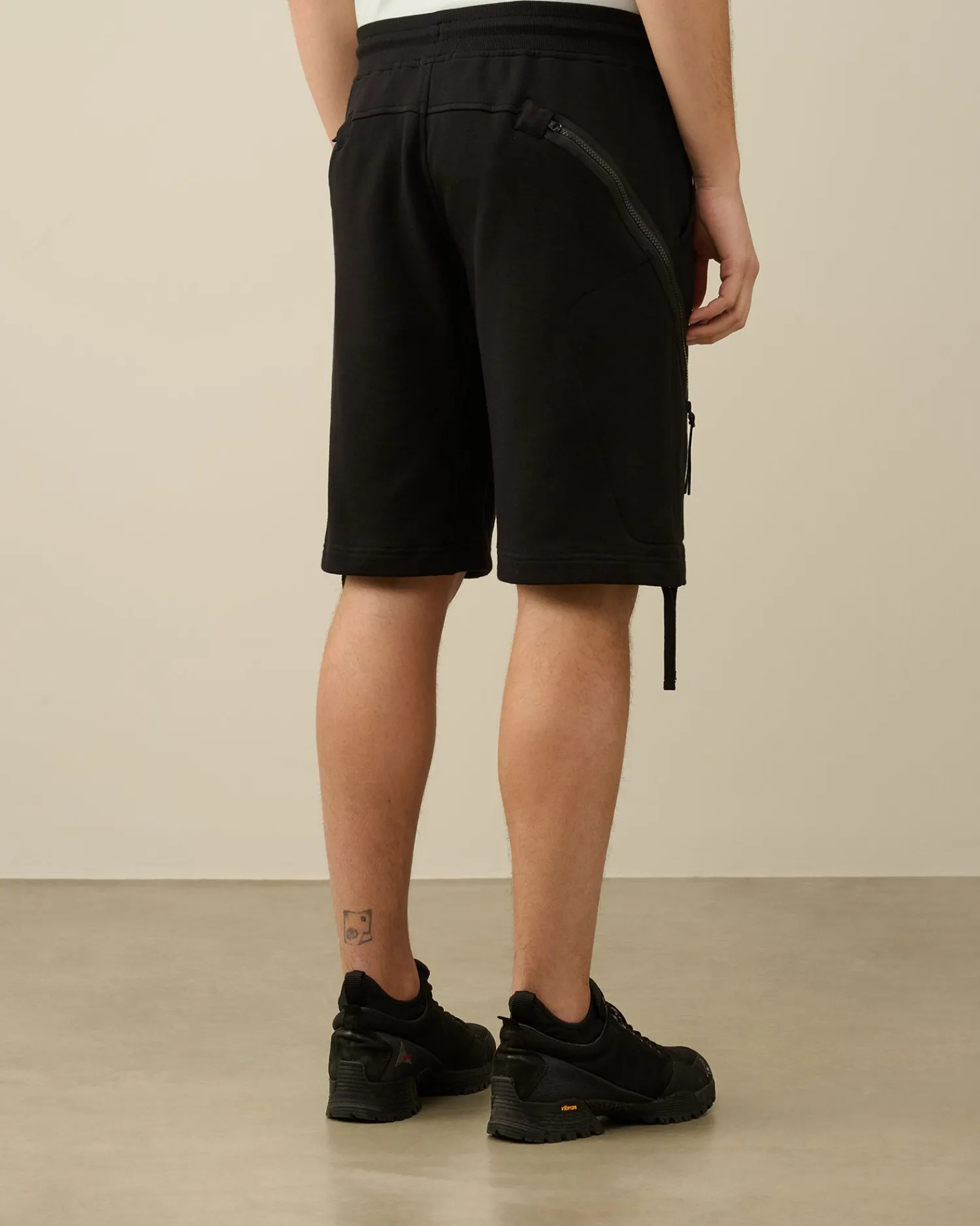 Best C.P. Company Bomuld Fleece Mixed Cargo Shorts Gaze Hvid