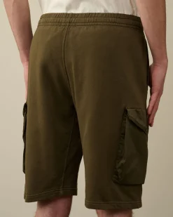 Online C.P. Company Bomuld Fleece Mixed Cargo Shorts Agave Gron