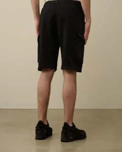 Clearance C.P. Company Bomuld Fleece Mixed Cargo Shorts Ivy Gron