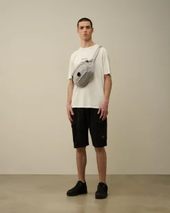 Clearance C.P. Company Bomuld Fleece Mixed Cargo Shorts Ivy Gron
