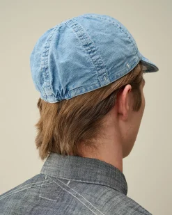 Best C.P. Company Bomuld Logo Beanie Total Eclipse-Blue