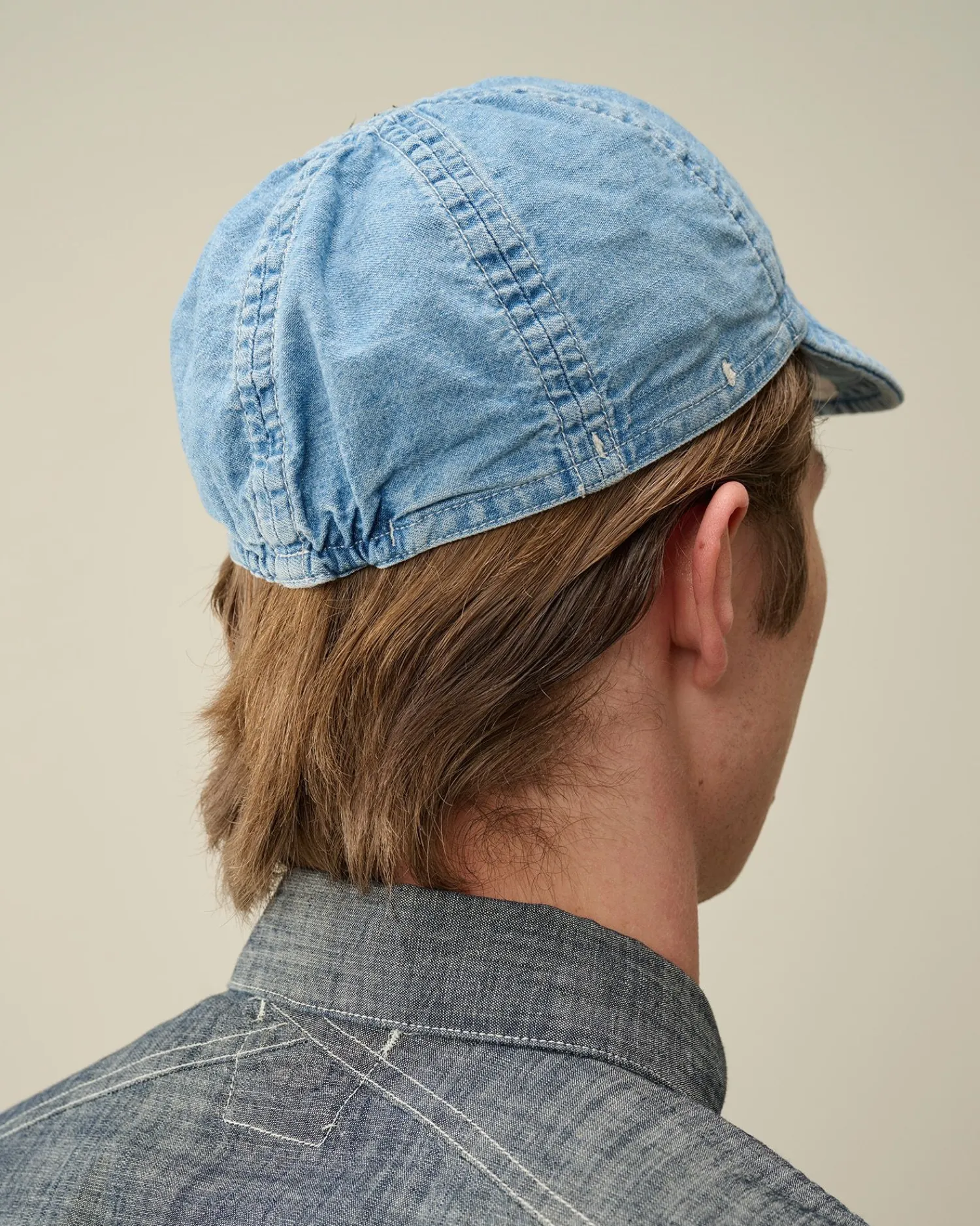 Best C.P. Company Bomuld Logo Beanie Total Eclipse-Blue