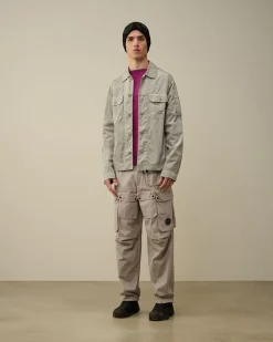 Best Sale C.P. Company Bomuld Popeline Overshirt Sort
