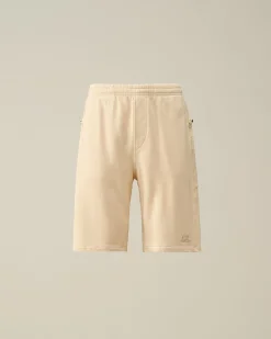 Cheap C.P. Company Cargo Shorts I Bomuld Diagonal Fleece Guld Flamme-Orange