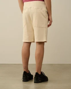 Cheap C.P. Company Cargo Shorts I Bomuld Diagonal Fleece Guld Flamme-Orange