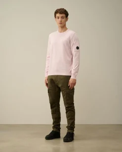 Best Sale C.P. Company Chenille Bomuldsstrik Blaek Bla