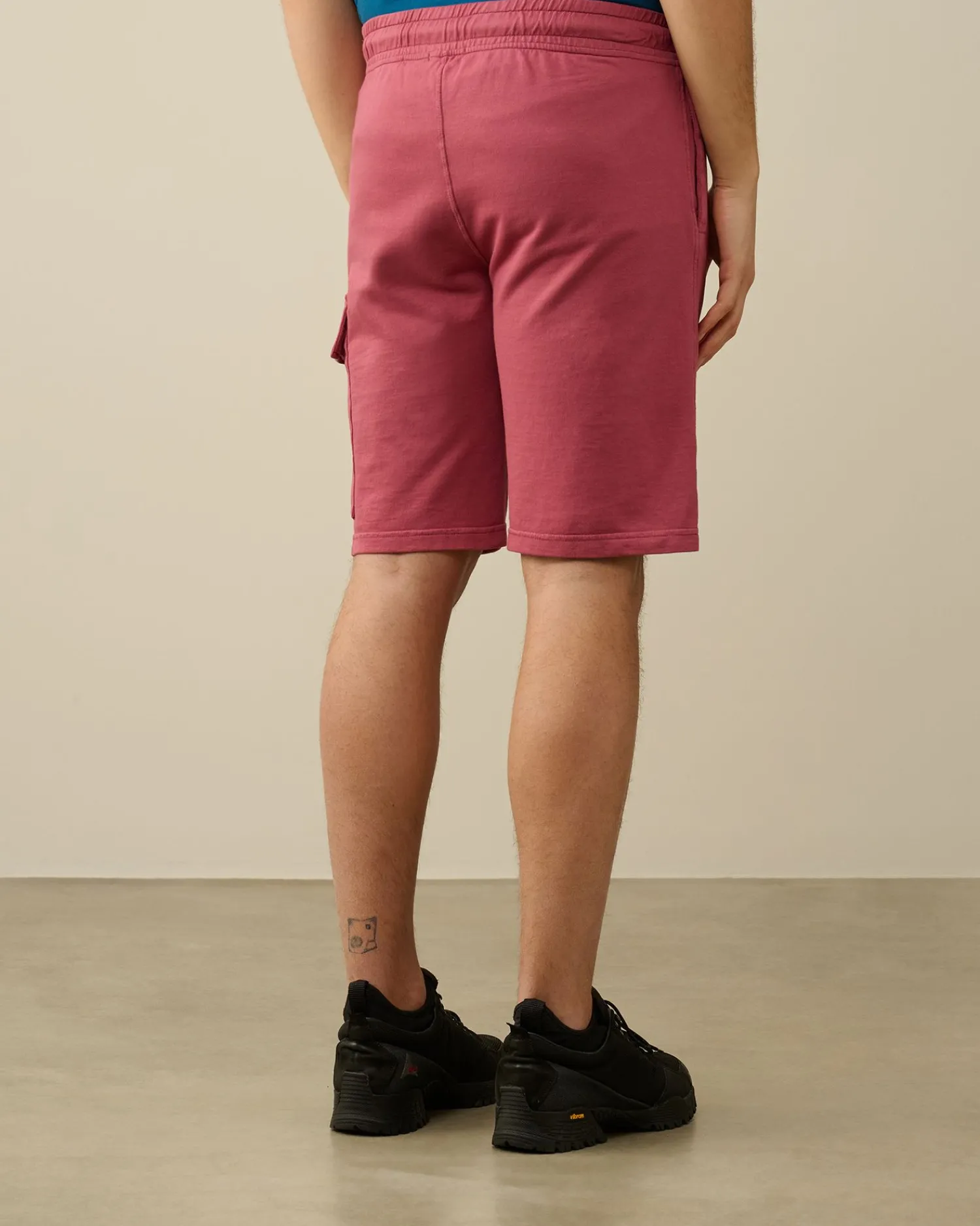 Outlet C.P. Company Diagonal Fleeceshorts I Bomuld Rod Knop