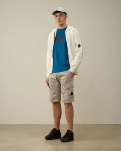 Online C.P. Company Diagonal Fleeceshorts I Bomuld Hvid Paere