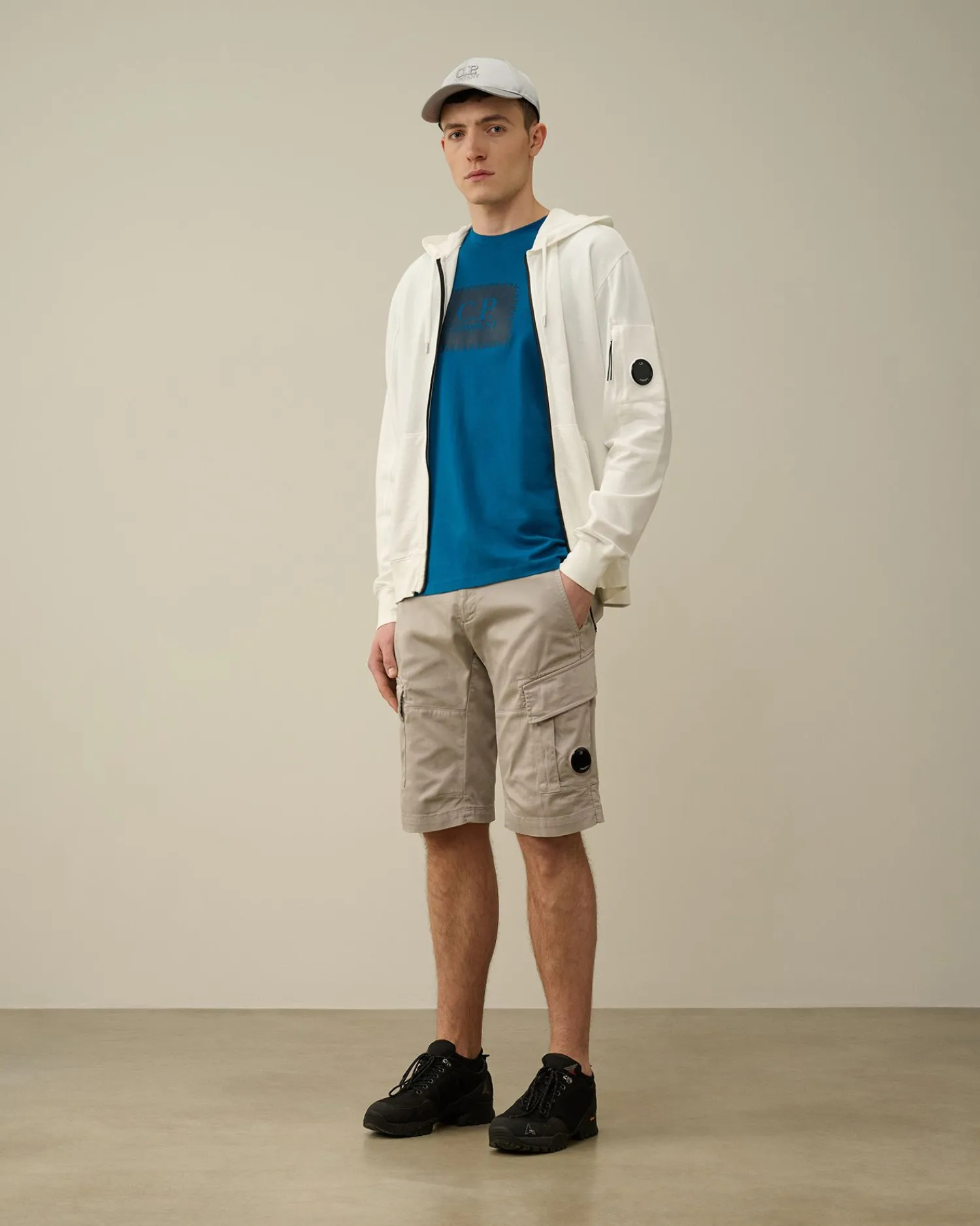 Online C.P. Company Diagonal Fleeceshorts I Bomuld Hvid Paere