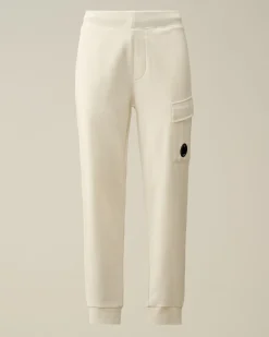 Fashion C.P. Company Diagonal Forhojede Fleece Cargo Joggingbukser Gaze Hvid