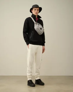 Fashion C.P. Company Diagonal Forhojede Fleece Cargo Joggingbukser Gaze Hvid