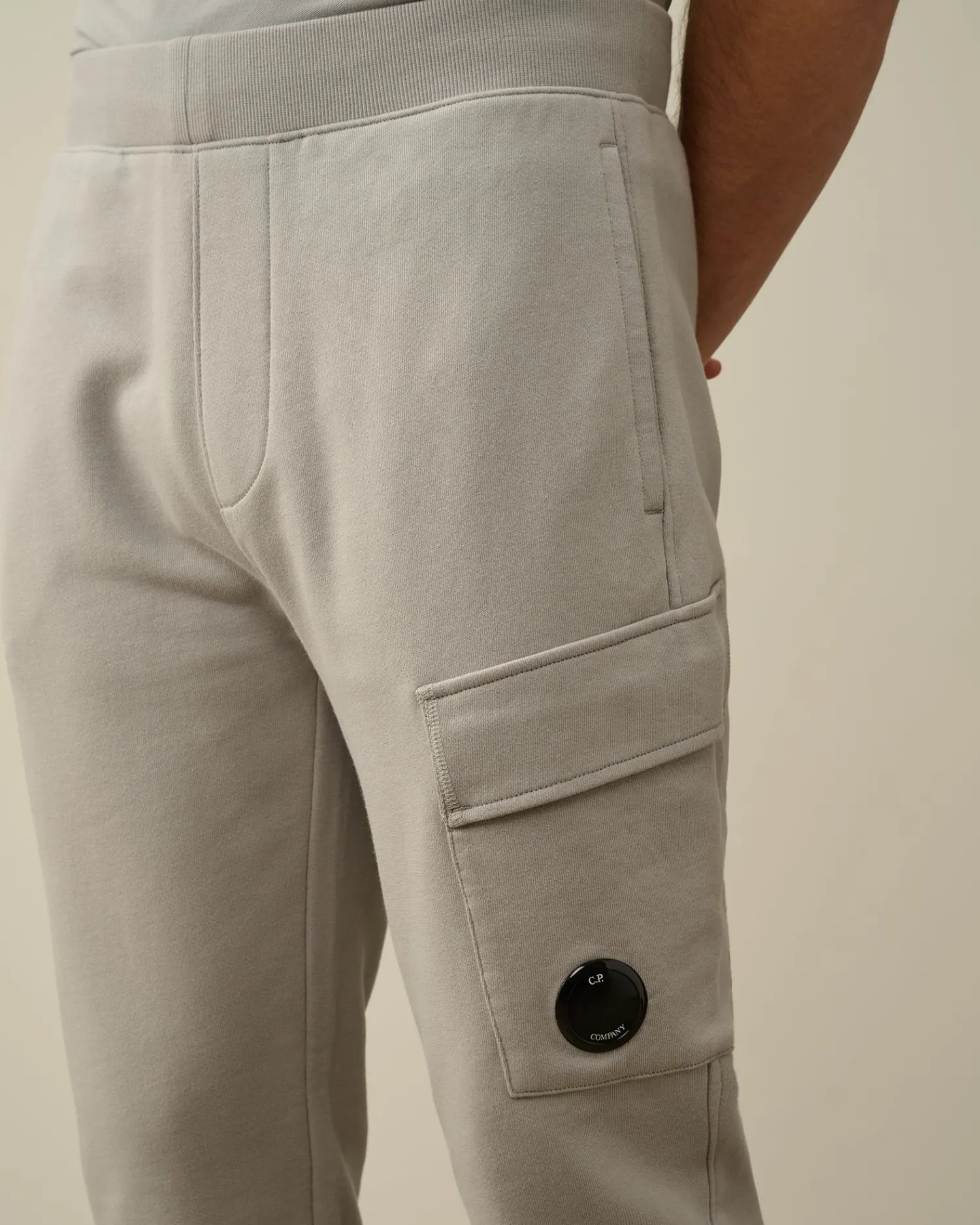 Flash Sale C.P. Company Diagonal Forhojede Fleece Cargo Joggingbukser Blaek Bla