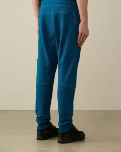 Cheap C.P. Company Diagonal Forhojede Fleece-Lommeshorts Med Lynlas Total Eclipse-Blue