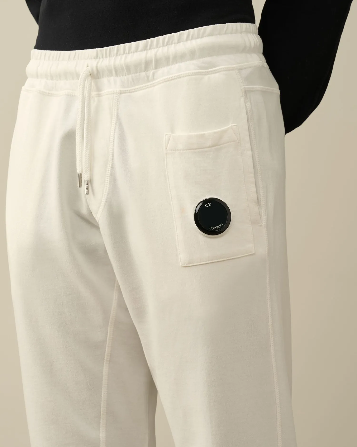 Outlet C.P. Company Diagonal Forhojede Fleece Cargo Joggingbukser Rod Knop