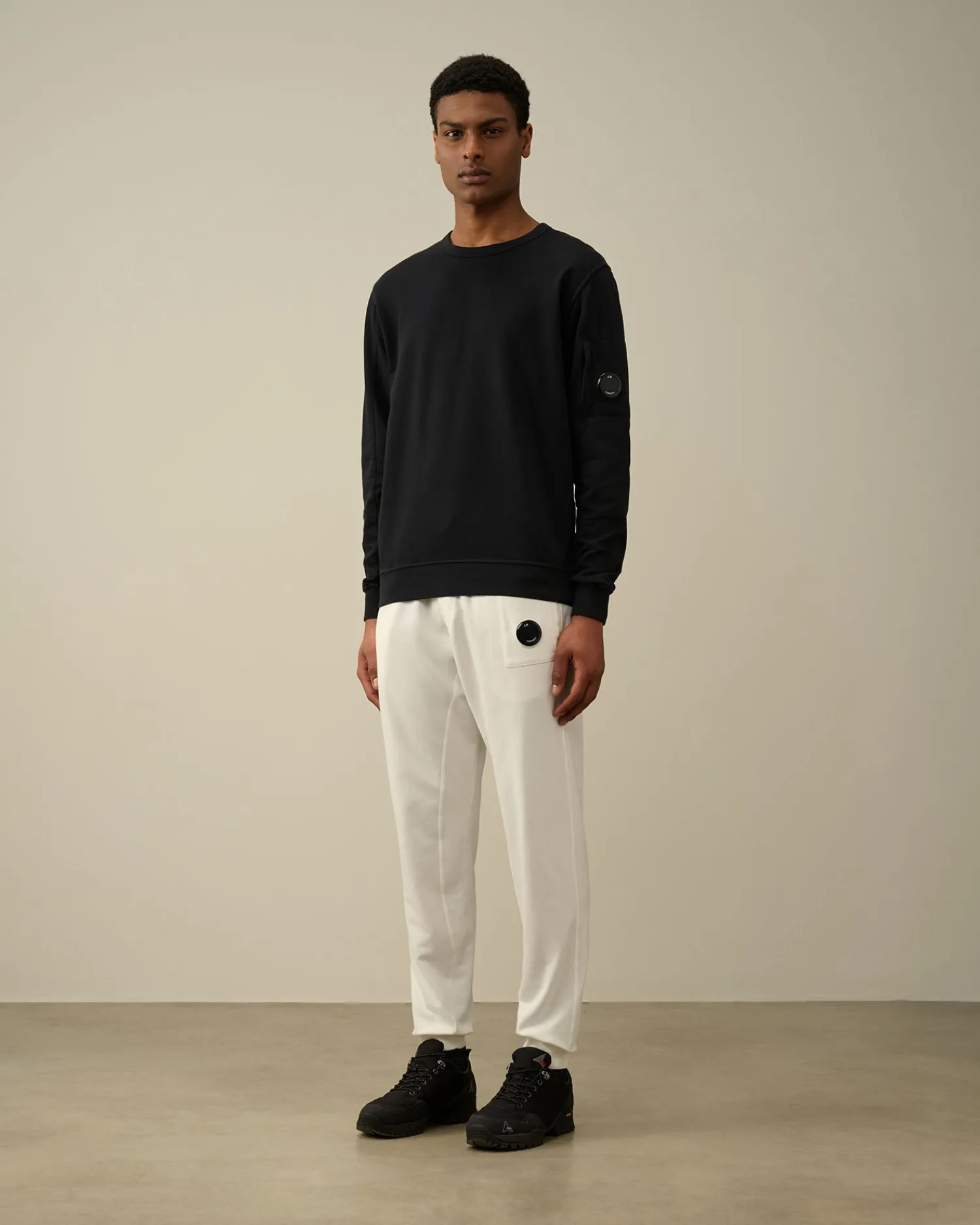 Outlet C.P. Company Diagonal Forhojede Fleece Cargo Joggingbukser Rod Knop