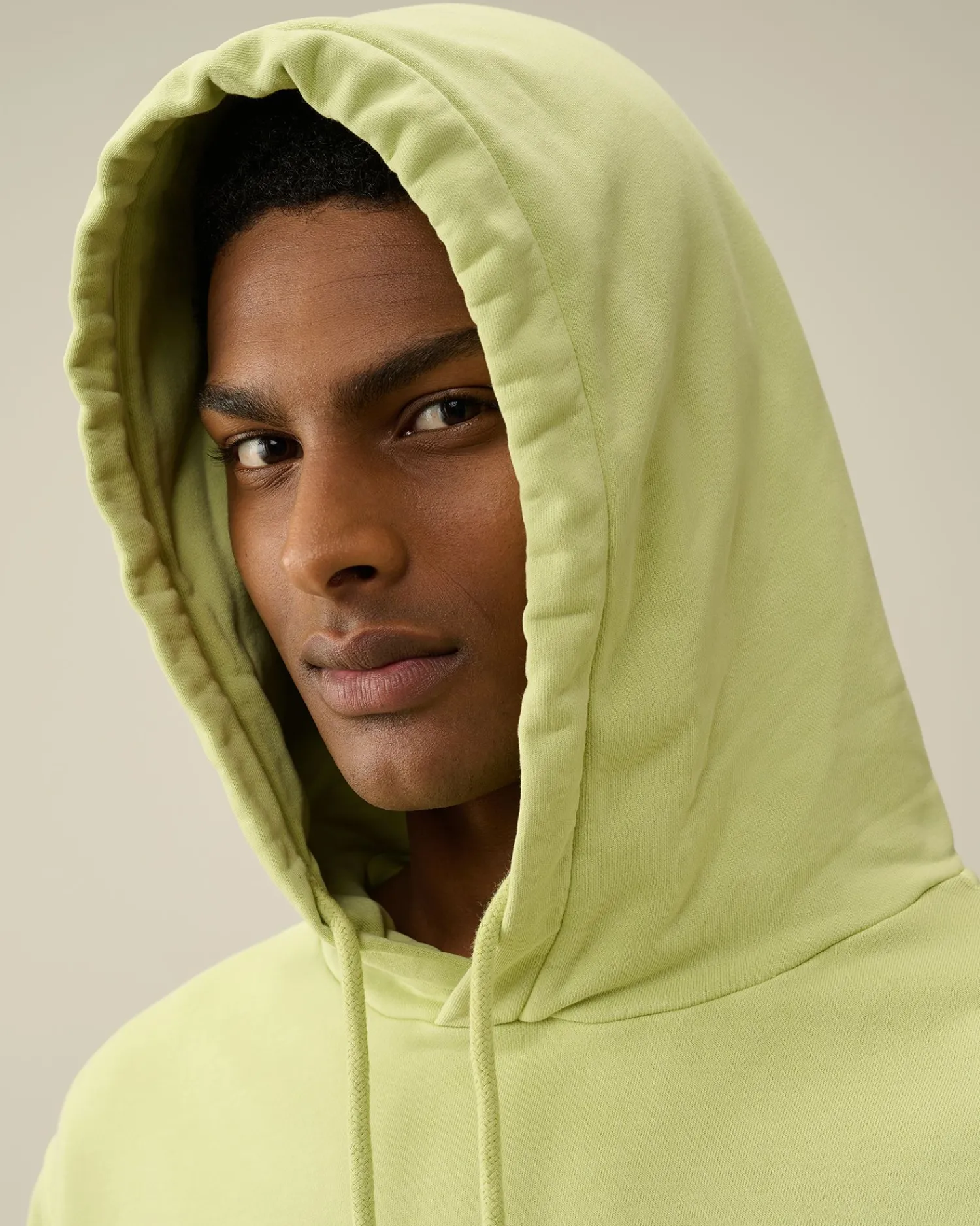 Discount C.P. Company Diagonal Haevet Fleece Goggle Haettetroje Med Lynlas Stovregn Gra