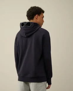 Store C.P. Company Diagonal Haevet Fleece Goggle Haettetroje Med Lynlas Sort