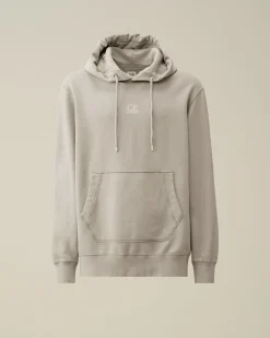 Best C.P. Company Diagonal Haevet Fleece Goggle Haettetroje Med Lynlas Ivy Gron