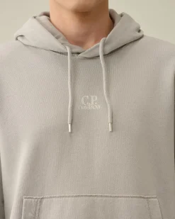 Best C.P. Company Diagonal Haevet Fleece Goggle Haettetroje Med Lynlas Ivy Gron