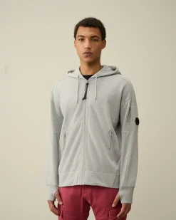 Store C.P. Company Diagonal Haevet Fleece Haettetroje Pistacie Shell-Beige