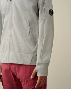 Store C.P. Company Diagonal Haevet Fleece Haettetroje Pistacie Shell-Beige