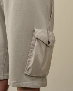 Fashion C.P. Company Diagonal Haevet Fleece Joggingbukser Gra Melange