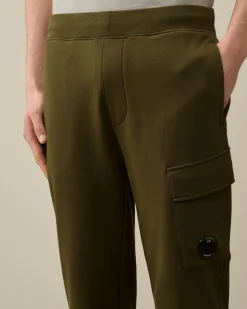 Store C.P. Company Diagonal Haevet Fleece Joggingbukser Ivy Gron