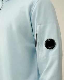 Best C.P. Company Diagonal Haevet Fleece Sweatshirt Gaze Hvid