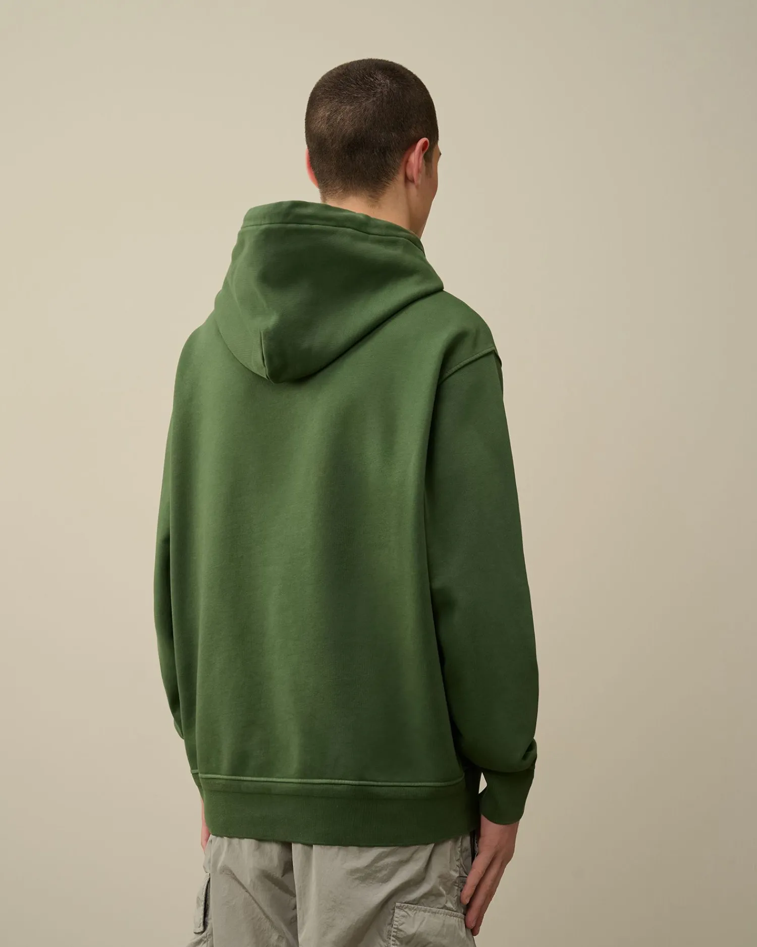 Cheap C.P. Company Diagonal Haevet Fleece Sweatshirt Med Lynlas Ivy Gron