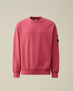 Sale C.P. Company Diagonal Haevet Fleece Sweatshirt Total Eclipse-Blue