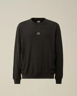 Sale C.P. Company Diagonal Haevet Fleece Sweatshirt Rod Knop